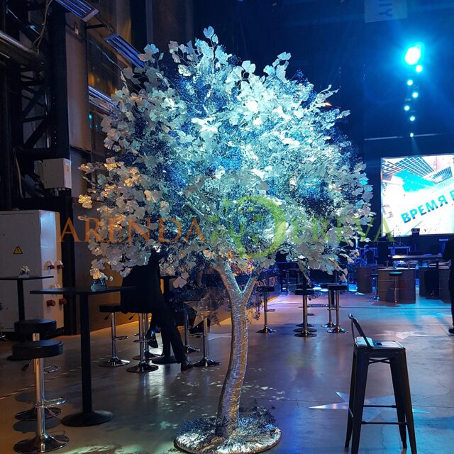 Серебряное дерево - Аренда авторского дерева "Морозная сказка" 2,9м.